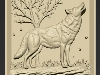 Howling Wolf A73 3D print model