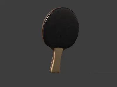 Chinese table tennis racket   Low-poly 3D model