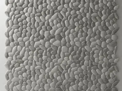 Panel pebble smooth Tile Bathroom 3D model