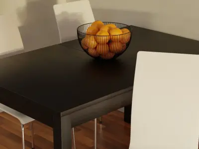 Fruit bowl with Oranges 3D model