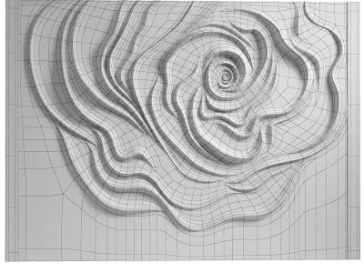 Decorativ panel wave 30 3D model