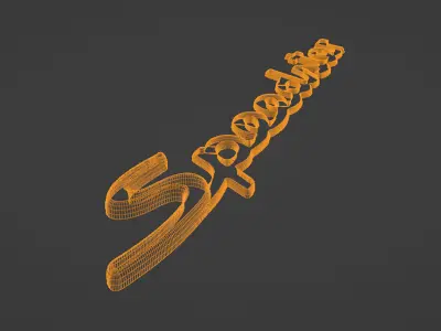 Modern Porsche Speedster Badge 3D print model