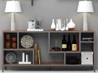 Decorative furniture set Modern 3D model