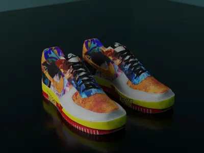 Nike Air Force 1 Dragon Ball Z Design 3D Model 3D model