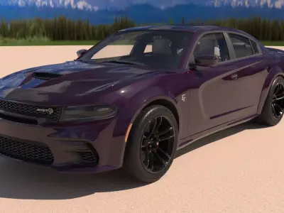 Dodge Charger SRT Hellcat 2020 with Detailed Interior 3D model