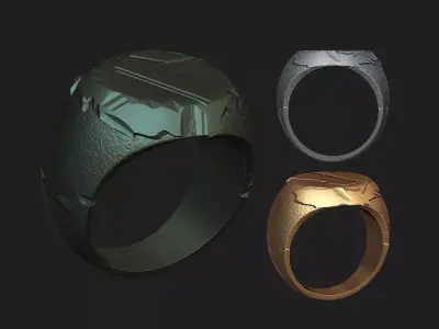 man abstract ring 3D print model