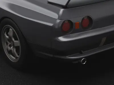 Nissan GT-R bnr32  no interior 3D model