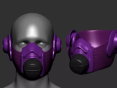 helmet high poly sculpt 3d printable  3D model 20