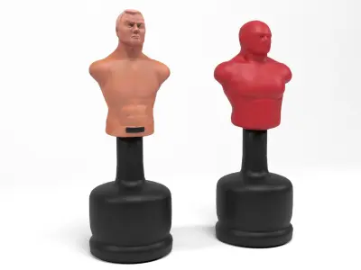 Punching Dummies Low-poly 3D model