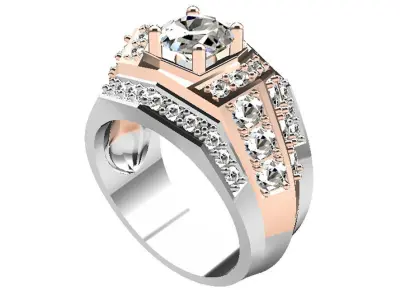 Men ring two part 3D print model