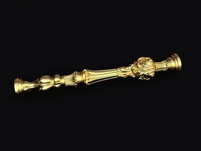 baluster two ornate pillars 3D model
