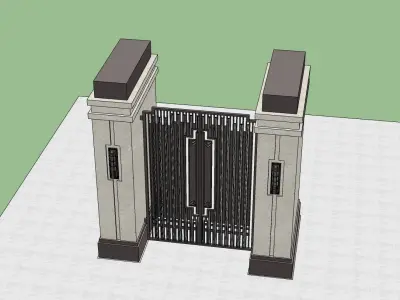 Door Art deco 3d model 3D model