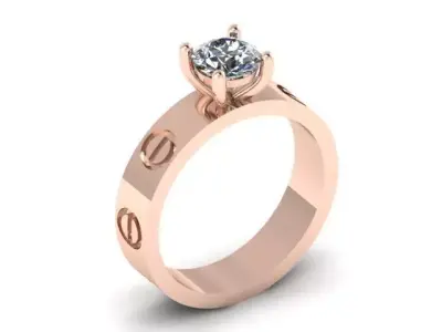 Cartier love ring Free 3D print model