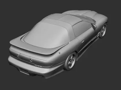 AD 2002 Pontiac Firebird Car 3D print model