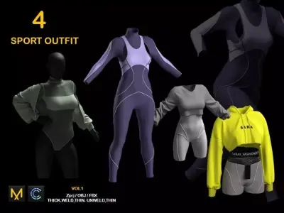 4 SPORT OUTFIT 3D model