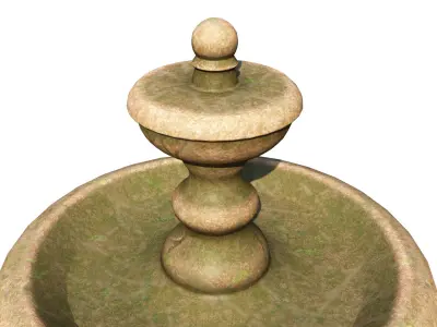 Medieval Fountain Low-poly 3D model order