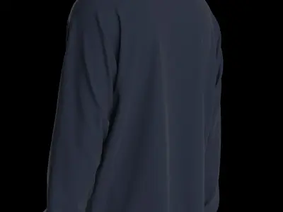 Male raglan longsleeve 3D model