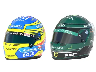F1 Aston Martin Helmets 2024 3D model