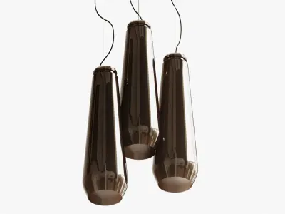 Foscarini-brand glass drop pendant 3D model