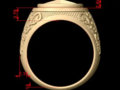 Benz  Logo Ring 3D print model