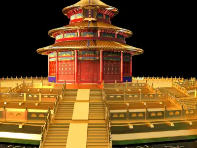 Chinese Palace Temple 3D model