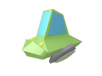 Future Car v1 006 Low-poly 3D model