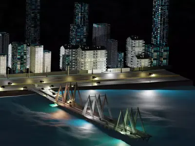 Worli Sea Link View 3D model
