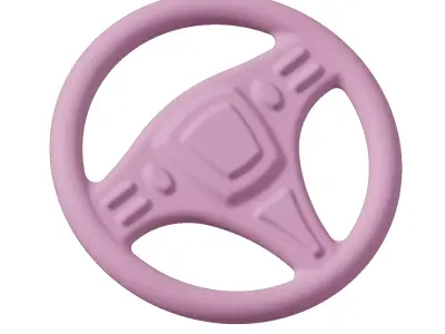 Plastic Exquisite Steering Wheel Toy 3D model