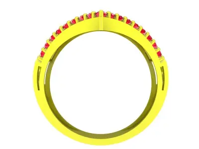 Luxury Geometric Pave Statement Ring 3D Model for Fine Jewe 5023 3D print model