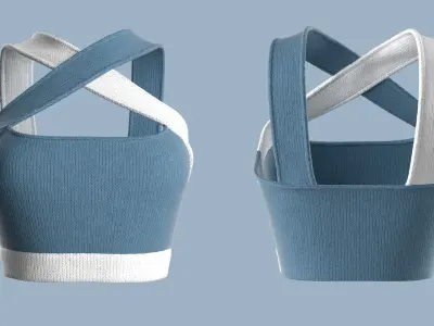 Female Tops Marvelous Designer 3D model