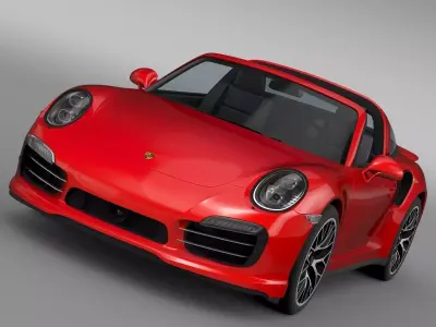 Porsche 911 Turbo S Targa 991 2015 3D model