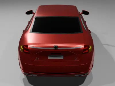 Sedan Car Low-poly 3D model