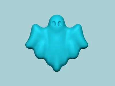 Halloween Molding A04 Ghost - Chocolate Silicone Mold 3D print model