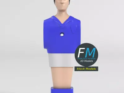Foosball figurine 3D model