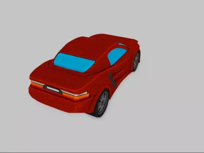 Low Poly Car 3D model