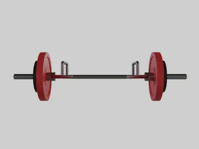Trap Bar Deadlift - Hex Bar Barbell - Gym Equipment Low-poly 3D model