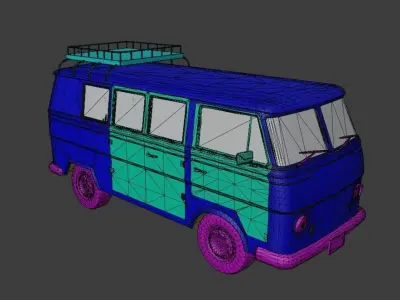 Old Caravan  3D model