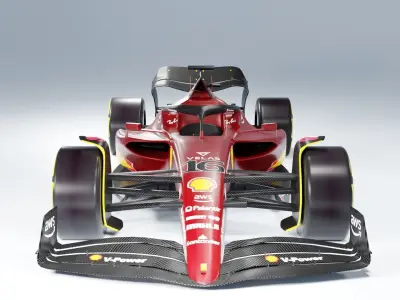 Formula 1 Ferrari Scuderia 16 Low Poly and High Poly F1-75 Low-poly 3D model