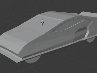 Exotic Low Poly Sports Car Low-poly 3D model