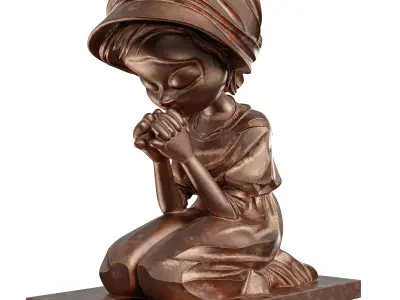 Prayer Girl Statue 3D model