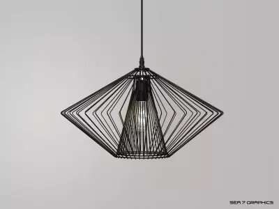 Pendant Lamp Kare Design Modo Wire Round 3D model