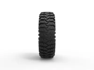 Mud tire Scale 1 to 10 3D print model