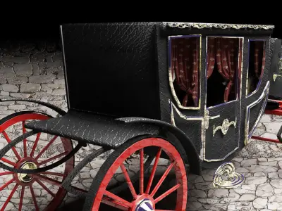 Luxury Horse Carriage 3D model