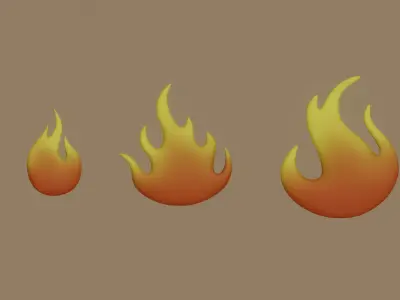 Flame Fire 3D model