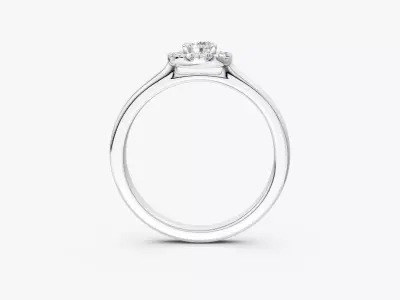 ZDR03-20CT Halo round diamond engagement ring 20ct  3D print model