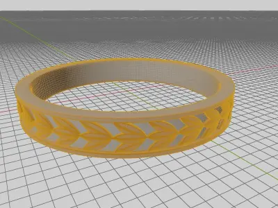 Custom Design Leaf Ring 3D print model
