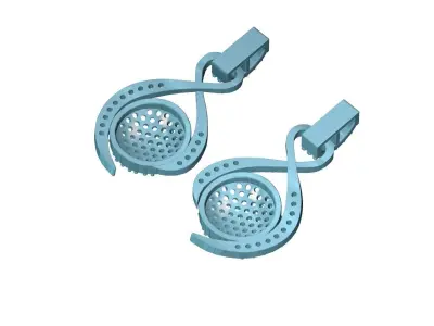 BALL EARRINGS SS 3D print model