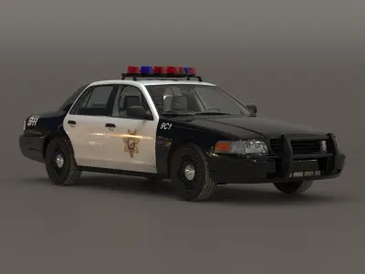 Generic Police Car 2 3D model