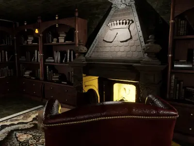 Cozy Library - Unreal Engine Free 3D model