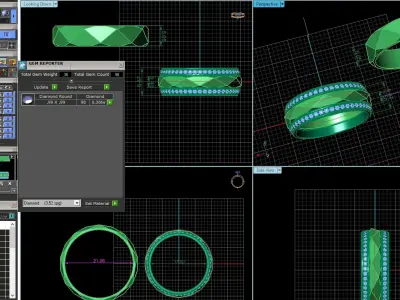 wedding rings 3D print model